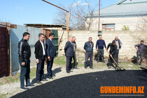 Tərtər şəhərinin şəhid Maarif Mustafayev küçəsində asfalt örtüyünün salınması işlərinə başlanılıb