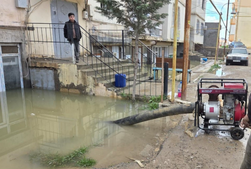 Abşeronda yağışın fəsadları aradan qaldırılır