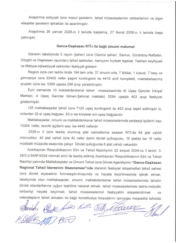 Gəncə-Daşkəsən Regional Təhsil İdarəsində şok yeyinti:  