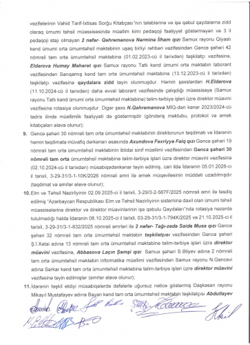 Gəncə-Daşkəsən Regional Təhsil İdarəsində şok yeyinti:  