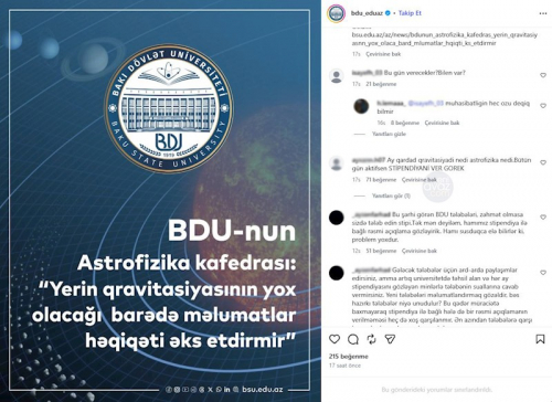 BDU-da təqaüdlər nə vaxt veriləcək? – 