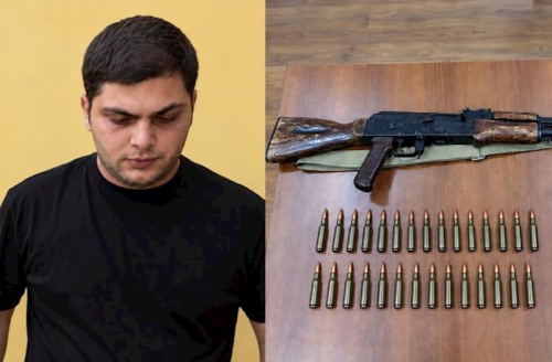 Bərdədə “Kalaşnikov” satmaq istəyən şəxs tutuldu